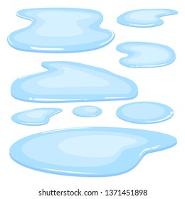 Water puddle vector design illustration isolted on white background