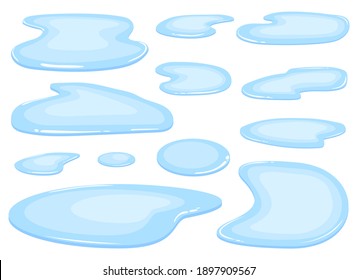 Water puddle vector design illustration isolted on white background
