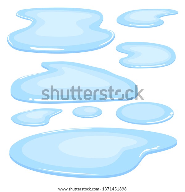 Water puddle vector design illustration
isolted on white
background