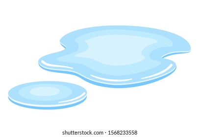 Water puddle vector icon isolated on white background