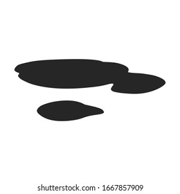 Water puddle vector icon.Black vector icon isolated on white background water puddle.