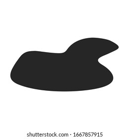 Water puddle vector icon.Black vector icon isolated on white background water puddle.