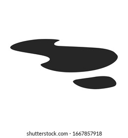 Water puddle vector icon.Black vector icon isolated on white background water puddle.