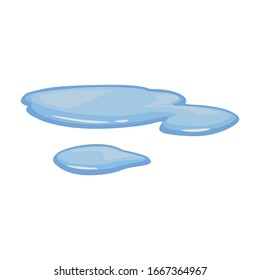 Water puddle vector icon.Cartoon vector icon isolated on white background water puddle.