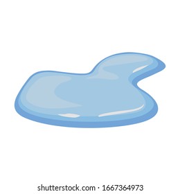 Water puddle vector icon.Cartoon vector icon isolated on white background water puddle.