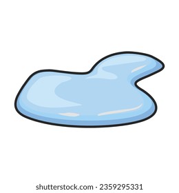 Water puddle vector icon.Color vector icon isolated on white background water puddle.