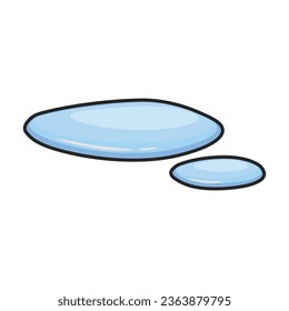 Water puddle vector icon.Color vector icon isolated on white background water puddle.