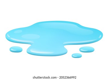 Ilustración vectorial del charco de agua sobre fondo blanco