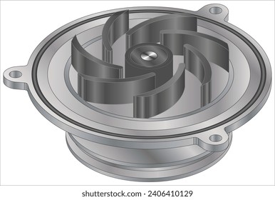 A water pump in a car is a mechanical device that moves coolant and water through the engine and the radiator to prevent overheating.