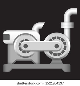 Water pump and diesel engine icon design.