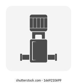 Wasserpumpe zur Verteilung Wasser Vektorillustration Symbol Design.