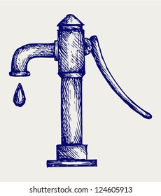 Water pump. Doodle style