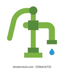 Water Pump Flat Icon Design For Personal nad Commercial Use