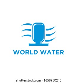 Water pump hydram logo simple minimalist design technology modern