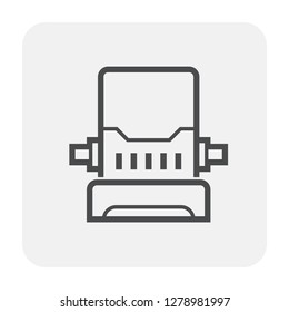Water pump icon cylinder shape. Built in electronic controller with inverter function. Automatic start, stop and protection from dry running. For home device that require constant water pressure.