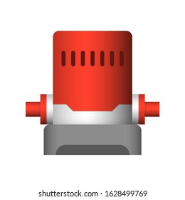 Water pump icon cylinder shape. Built in electronic controller with inverter function. Automatic start, stop and protection from dry running. For home device that require constant water pressure.