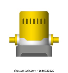 Water pump icon cylinder shape. Built in electronic controller with inverter function. Automatic start, stop and protection from dry running. For home device that require constant water pressure.