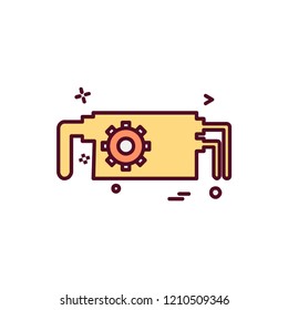 Water pump icon design vector