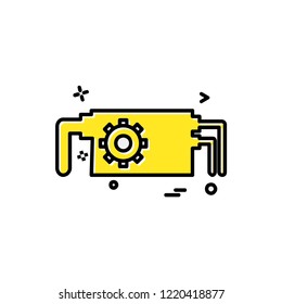 Water pump icon design vector