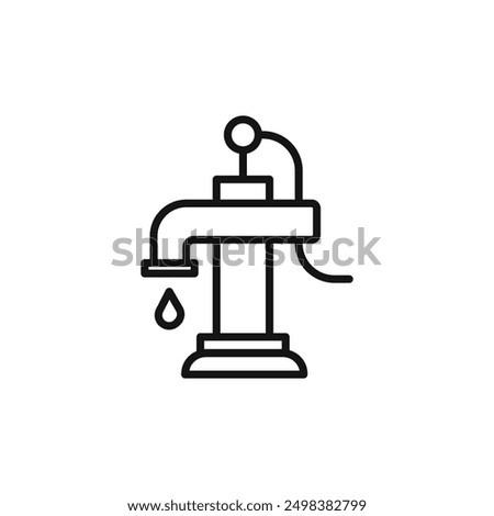water pump icon isolated on white background