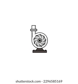 Water pump icon isolated vector graphics