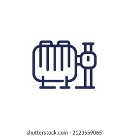 water pump icon, line design