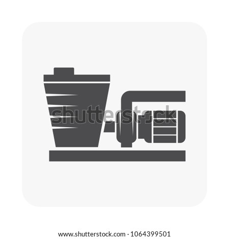 Water pump icon on white.