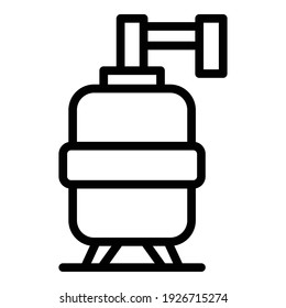 Icono de bomba de agua. Icono de vector de bomba de agua de contorno para diseño web aislado en fondo blanco