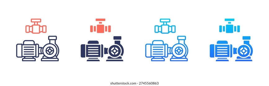 Water Pump Icon Pack In Multiple Styles