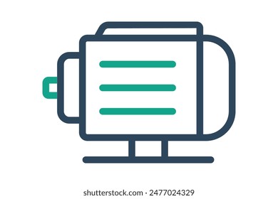 Water pump icon. icon related to pumping. line icon style. pumping elements vector illustration