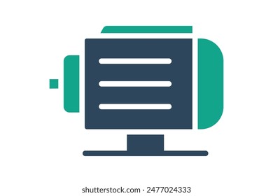 Water pump icon. icon related to pumping. solid icon style. pumping elements vector illustration