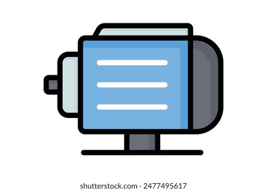 Water pump icon. icon related to pumping. colored outline icon style. pumping elements vector illustration