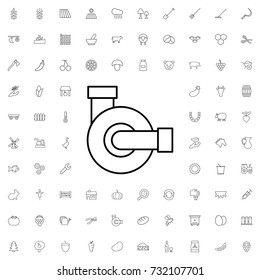 Water pump icon. set of outline agriculture icons.