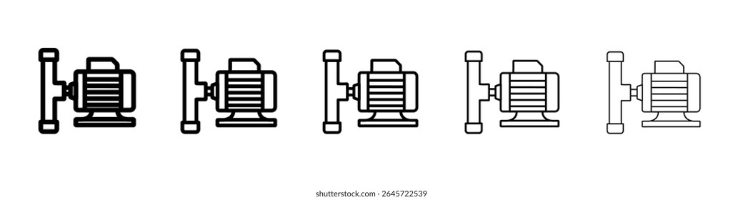 ícone da bomba de água logotipo simples vetor contorno