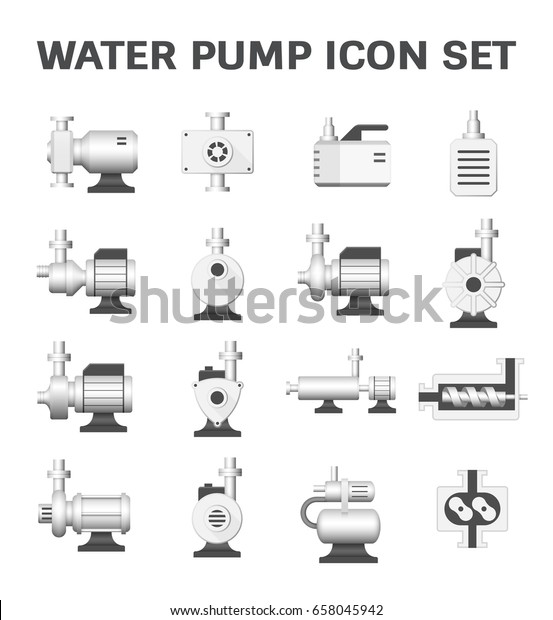 Water Pump Icon Such Lobe Submersible Stock Vector (Royalty Free) 658045942