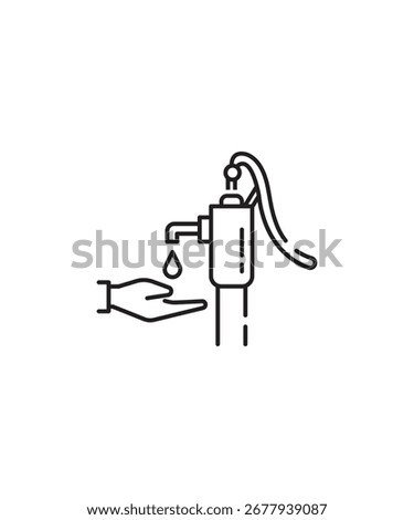 water pump icon, vector best line icon.