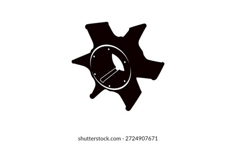 Wasserpumpe Impeller Kit für Außenbordwand, schwarz isolierte Silhouette