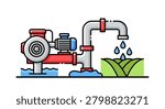 Water pump irrigation system device