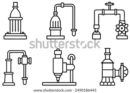 Water Pump Line Art Stunning Visuals of Water Pump Components