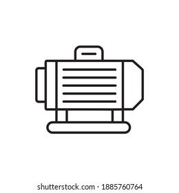 Water pump machine line icon
