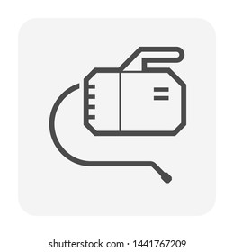 Water pump and nozzle for air conditioner cleaning icon design.