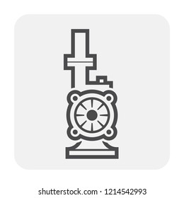 Water pump and water pipe icon for distribution water.