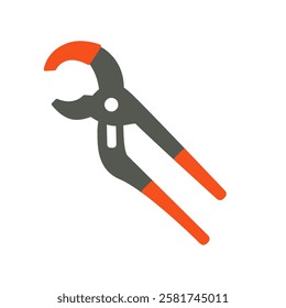 water pump plier flat icon illustration color 