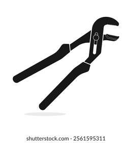 Water pump pliers tool vector illustration for mechanical engineering adjustable work