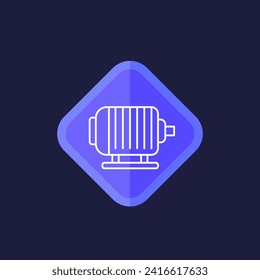 water pump for pool line icon, vector