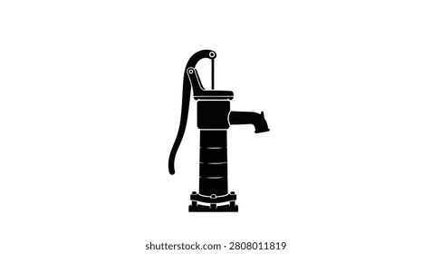 Water pump silhouette against a white background