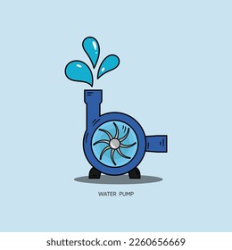water pump in simple graphic