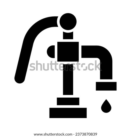 Water Pump Vector Glyph Icon For Personal And Commercial Use.

