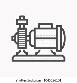 Water pump vector icon. Black illustration isolated for graphic and web design.