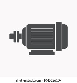 Water pump vector icon. Black illustration isolated for graphic and web design.